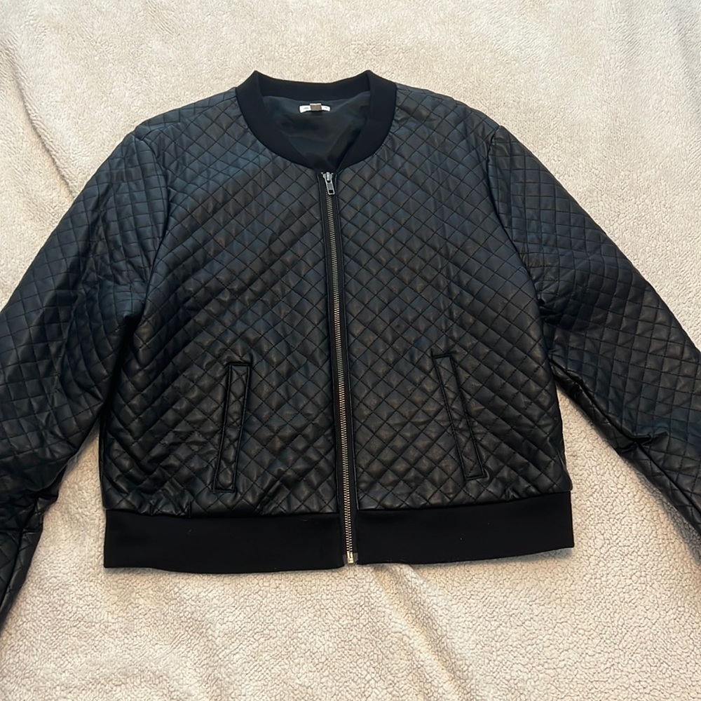 Love fire quilted bomber jacket